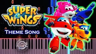 Super Wings Theme Song Piano Tutorial and Cover
