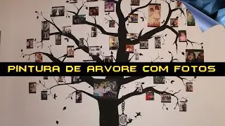 como fazer árvore de fotos na parede
