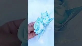 Роза из атласных лент #bows #diy #рукоделие #handmade #flowers #творчество #брошьцветок #art