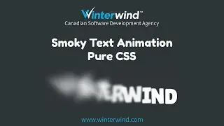 Smoky Text Animation with CSS