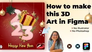 How to make this 3D art in Figma | Figma Tutorial | Forever Code with Honey
