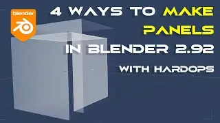 Blender tutorial - 4 ways for starting scifi paneling blockouts with Hardops