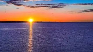 Футаж, заставка Морской Закат.