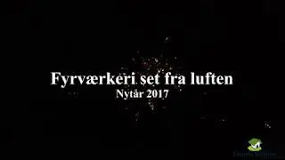 Fyrværkeri set fra luften//Lindely Luftfoto