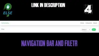 Responsive nav bar and filter option using html css js | ELSE IF
