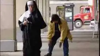 Nun drops her goodies