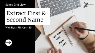 Extract First and Last Name using Flash / Smart Fill  | தமிழ்