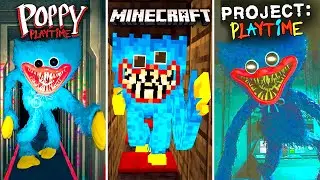 Which Huggy Wuggy is better? | Poppy Playtime vs Minecraft vs Project Playtime | All Jumpscares