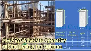 How to Calculate Shuttering Quantity for Column | All About Civil Engineer