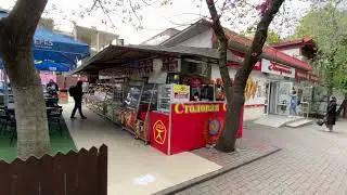 GELENDZHIK IN MAY, RUSSIA 4K. Walk from Polevoy to Central. beach 'SILENT VIDEO' 