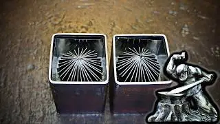 Damascus steel Seeds of the Eywa tree made of trapezoid blades.