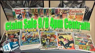 Live Comic Book Claim Sale Sunday 9/8 4pm Central Time w/Comichaulics Channel