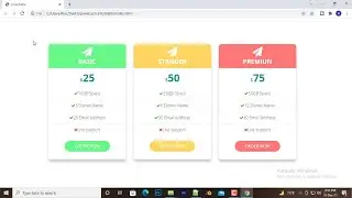 How to Create a Pricing Plans Table - HTML & CSS Tutorial (Web Design)