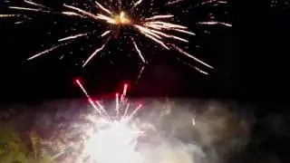 Drone Flying through Fireworks (Raw footage)