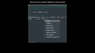 Select rows from a pandas dataframe by using row label | Python Data Engineering | Python Tutorial