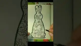 Рисунки для Раскрашивания. #art #карандаш #кролик #раскраскиантистресс #фломастеры