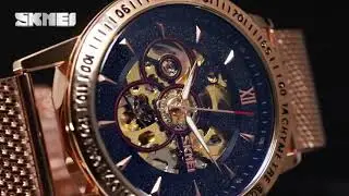 newest skmei 9216 new arrival automatic movement mechanical watch transparent