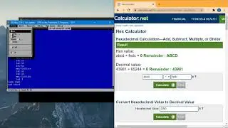 Program for Division of two 16bit  numbers using masm and dosbox.