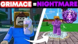 Drinking GRIMACE SHAKE For NIGHTMARE.. (Roblox Bedwars)