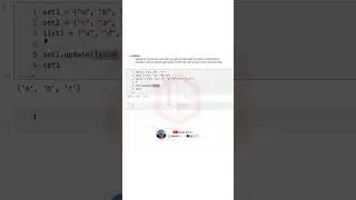 Python Küme (Set) Metotları update 