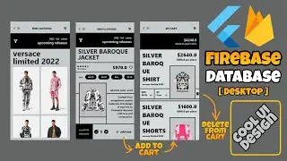 Flutter UI Practicing | Flutter Firebase Firedart (desktop) | Versace App UI Design.