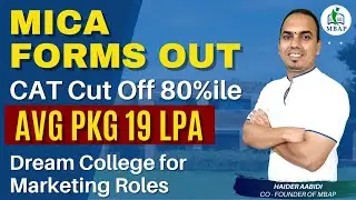 MICA - Avg. Pkg Rs. 19 LPA. CAT Cut Off - 80%