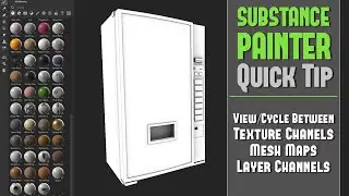Substance Painter Quick Tip 3: View/Cycle Between Texture Channels & Mesh Maps Modes + Layer Masks