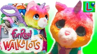 Furreal Walkalots Большой питомец на поводке Котик единорожка Интерактивная игрушка Обзор