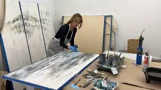 Working Large Scale, Encaustic (Beeswax) Art, Theresa Stirling