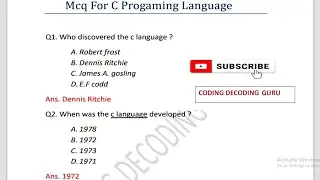 C programming MCQ tutorial in english| learn basic of C in english tutorial|Computer science student