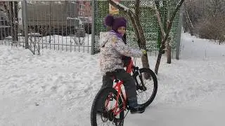 Зимняя велопокатушка с близнецами.