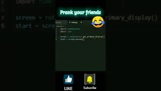 😂BLOW YOUR FRIEND'S PC with this 10 line python CODE😂 | Rotate Screen |#shorts #trending