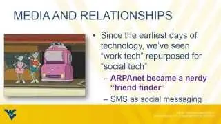 WVUCOM105 Chapter 7: Media and Relationships