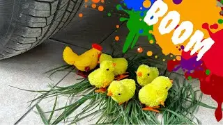 CRUSHING SOFT & CRUNCHY THINGS by CAR! | Toys,Balls,Watermelon | So Satisfying