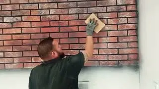 Мастер класс как покрасить гипсовые кирпичики.