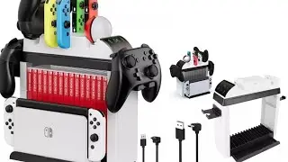 base carregamento 6 em 1 controles de jogo para Nintendo suith oled