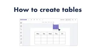 How to create tables in Desygner