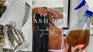 WASH DAY: How to wash your hair with braids | April Sunny