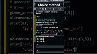 rand method, choice method, data distribution with probability in numpy with python #shorts #ai