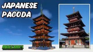 How to make a MINECRAFT PAGODA - Large Japanese Pagoda Minecraft TUTORIAL - Yakushi-Ji Pagoda, Japan
