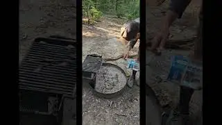 The most effective way to douse a campfire