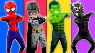 A Ram Sam Sam Dance | Spiderman, Hulk and Batman Song | SuperHero Song - LookBee!