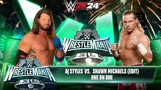 Full Match - Aj Styles vs Shawn Michaels: Wrestlemania XL | WWE 2k24
