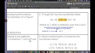Quiz: Translations, Rotations, and Reflections