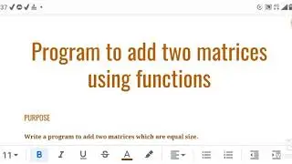 python program to add two matrices using a function