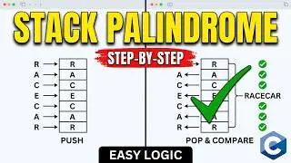How to Check String is Palindrome or Not using Stack? | Pritesh D. Patel | [in Hindi ]
