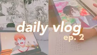 daily vlog ep. 2 🍄 — creating myanimelist, reading webtoon & manga, practicing japanese