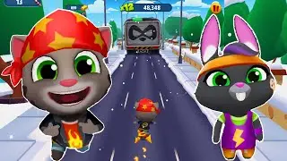Talking Tom Gold Run Latest Update 2025 ┃ Biker Tom on 🛹 vs Skater Becca on Bike 🚲