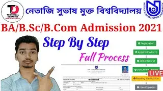 NSOU UG Admission 2021 || Distance Admission 2021 || Distance Graduation Admission 2021 || NSOU 2021