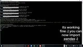 How to install Pandas with pip in windows 10
